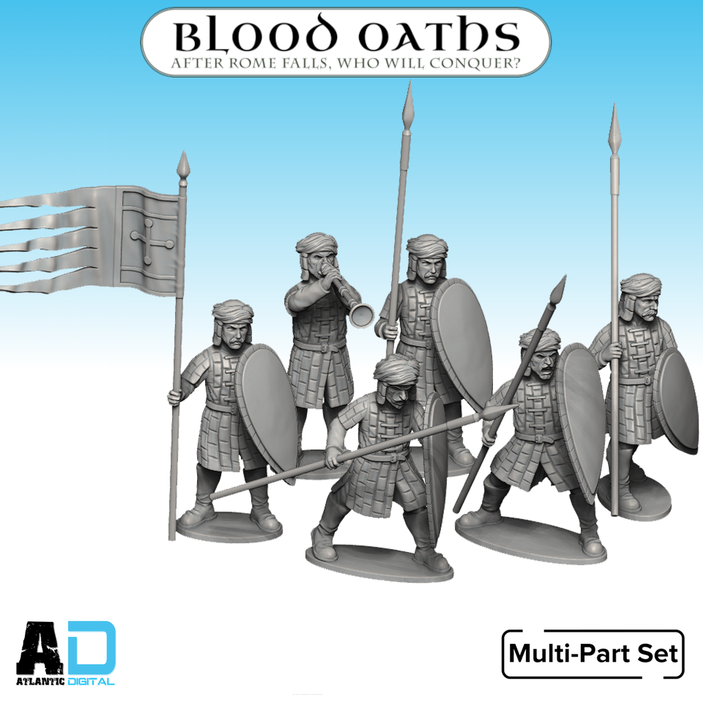 Byzantine Skoutatoi in padded armor